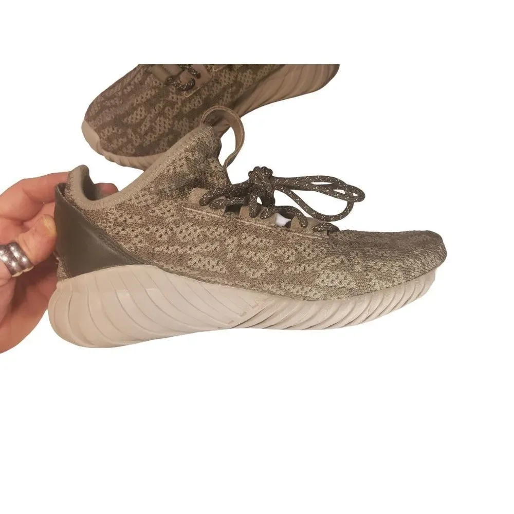 Adidas Tubular Doom Sock PK J Lace Up Green Sneakers Shoes Size 6
